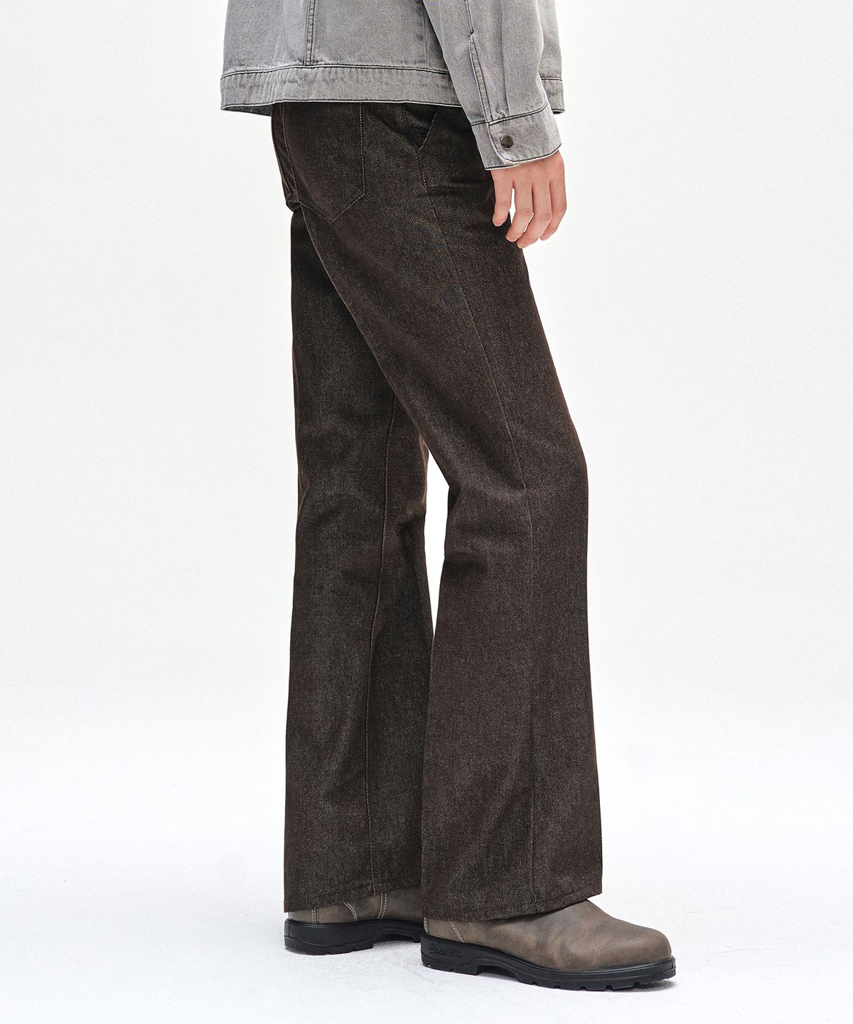데케트(DECET) Dawn Semi Flared Jeans DCPT044CPBrown