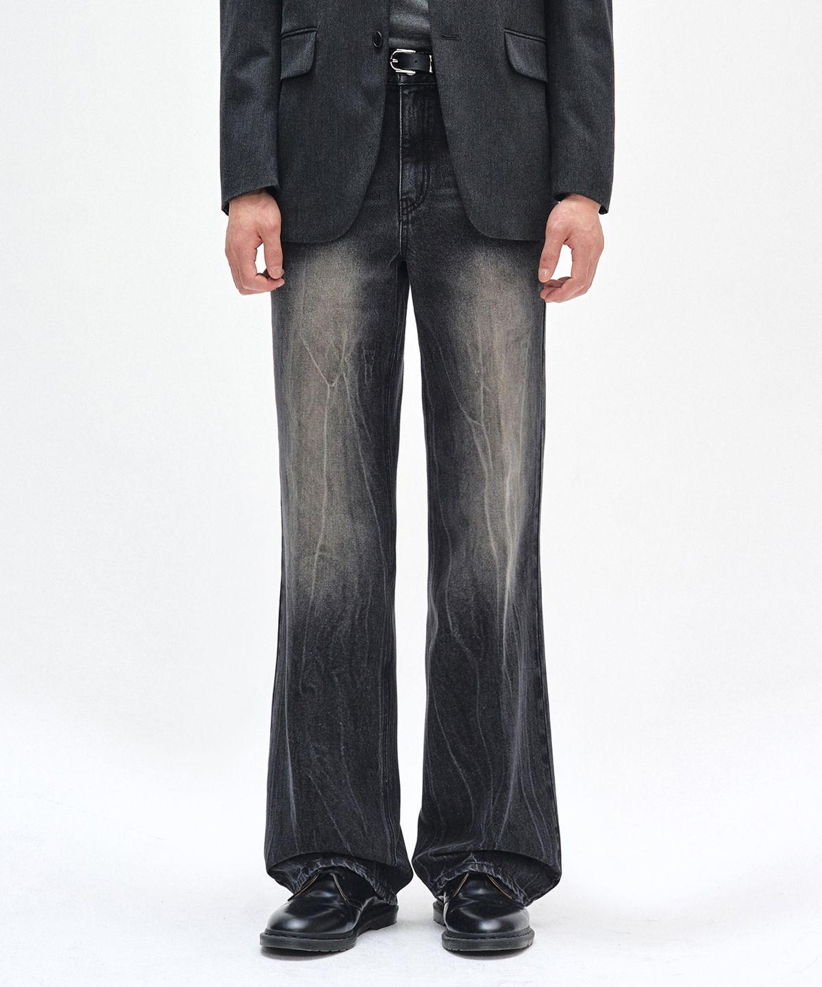 데케트(DECET) Dawn Semi Flared Jeans DCPT044CRBlackB