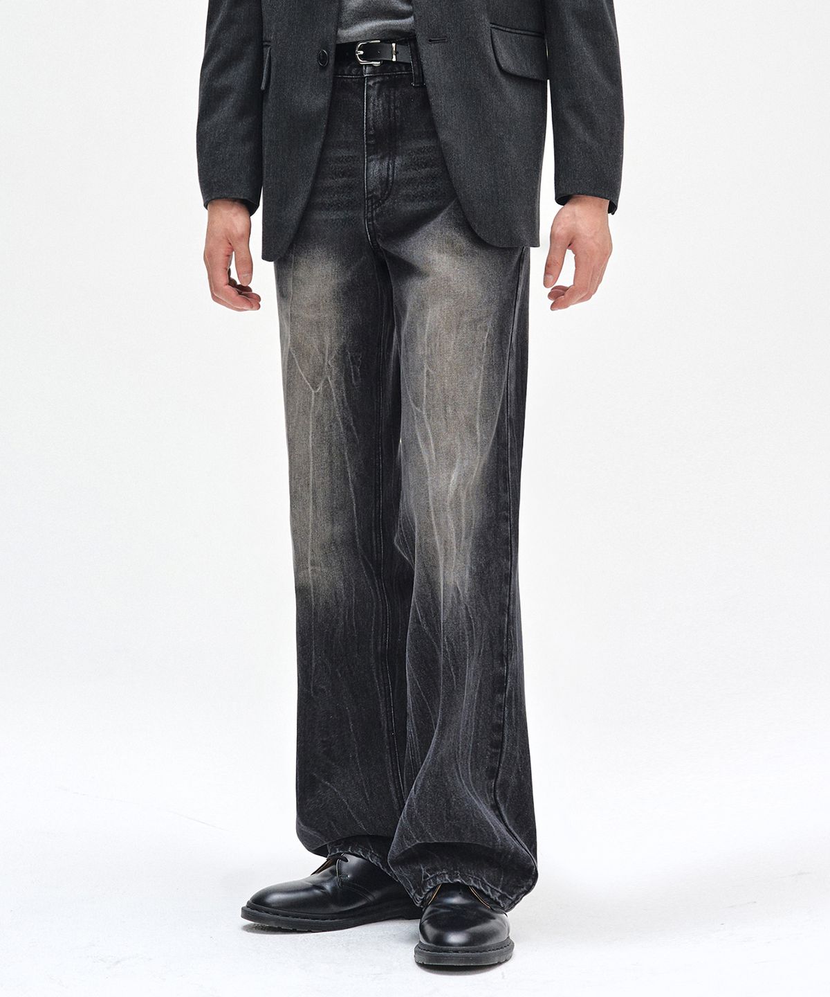 데케트(DECET) Dawn Semi Flared Jeans DCPT044CRBlackB