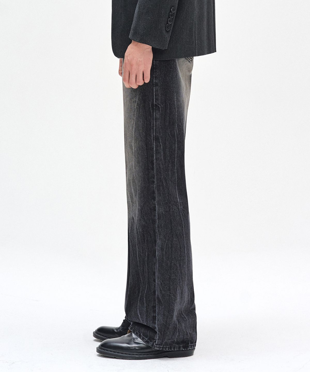데케트(DECET) Dawn Semi Flared Jeans DCPT044CRBlackB