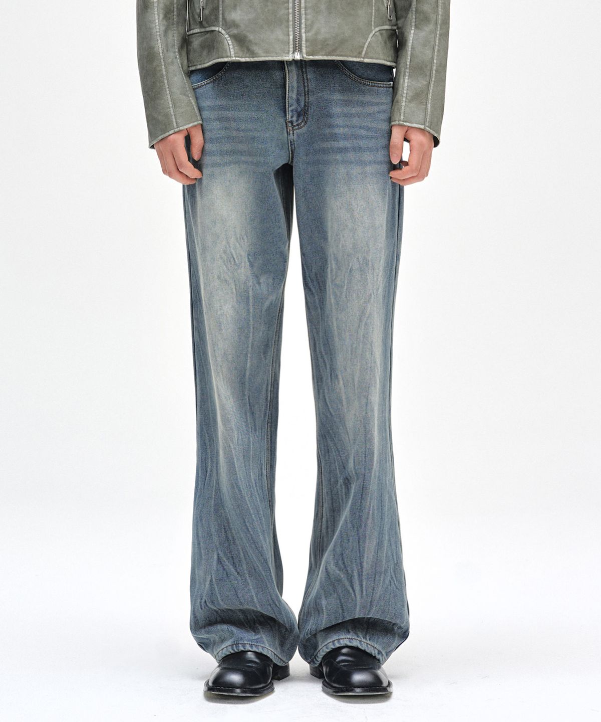 데케트(DECET) Dawn Semi Flared Jeans DCPT044CRYBlueB