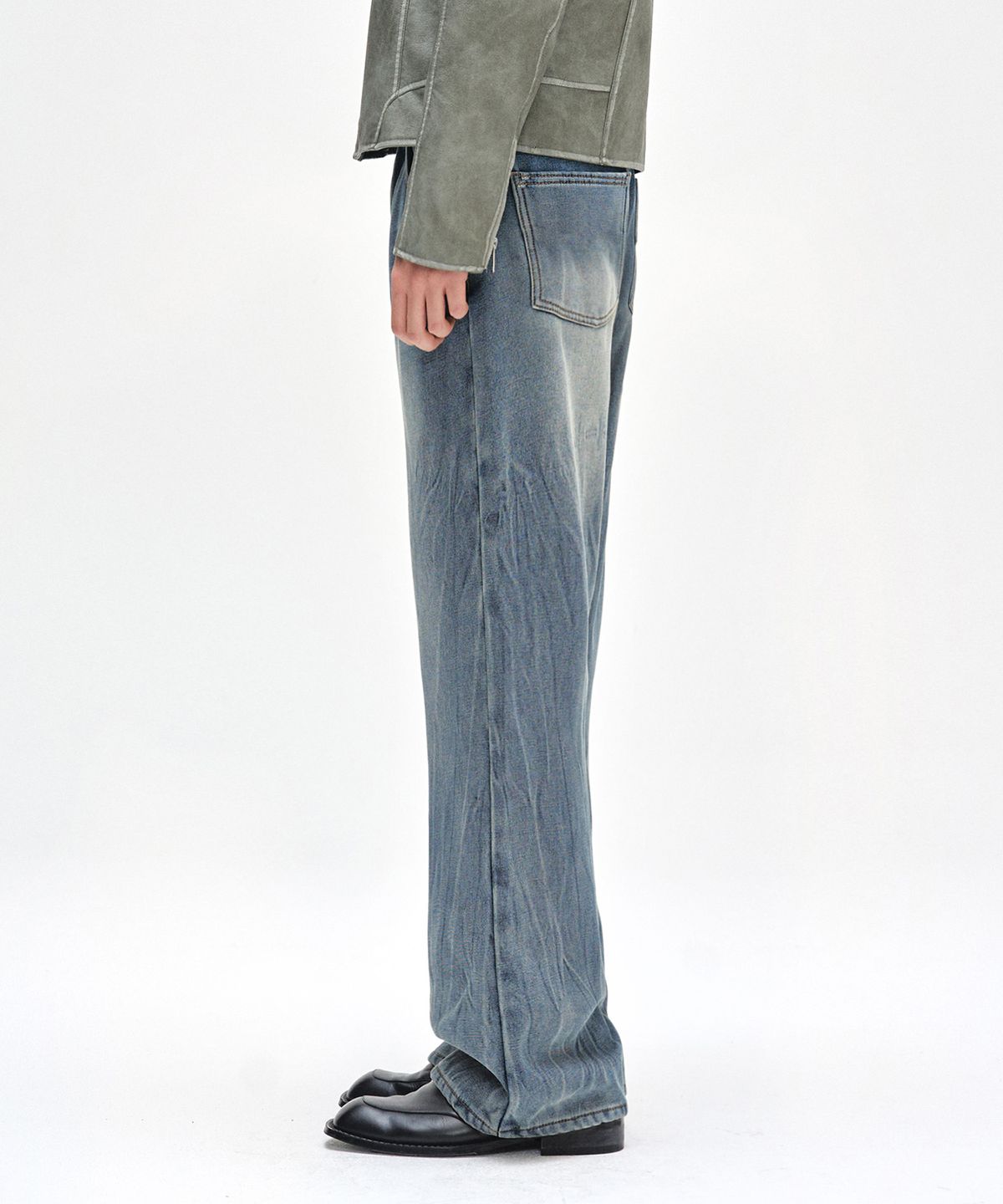 데케트(DECET) Dawn Semi Flared Jeans DCPT044CRYBlueB