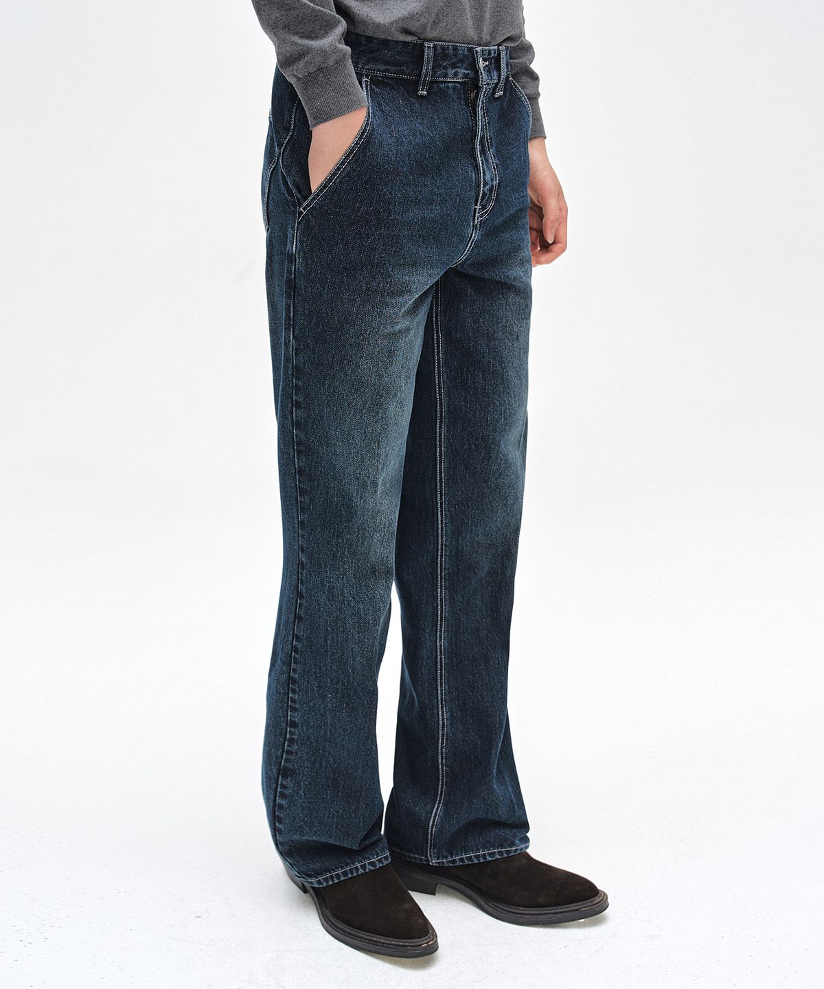 데케트(DECET) Dawn Semi Flared Jeans DCPT044DBlue