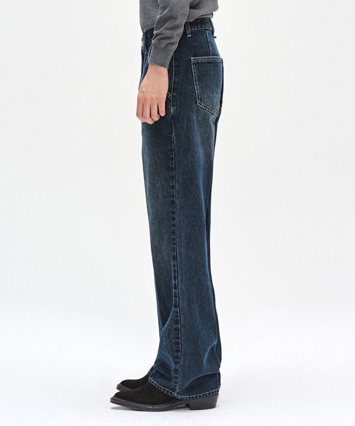 데케트(DECET) Dawn Semi Flared Jeans DCPT044DBlue