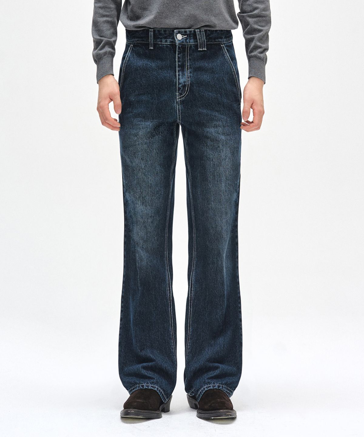 데케트(DECET) Dawn Semi Flared Jeans DCPT044DBlue