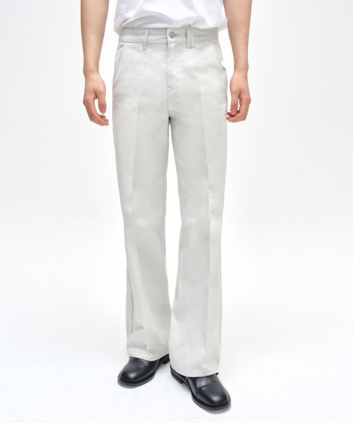 데케트(DECET) Dawn Semi Flared Jeans DCPT044LGray