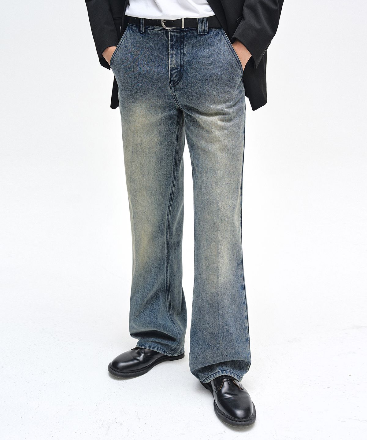 데케트(DECET) Dawn Semi Flared Jeans DCPT044STNGRBlue