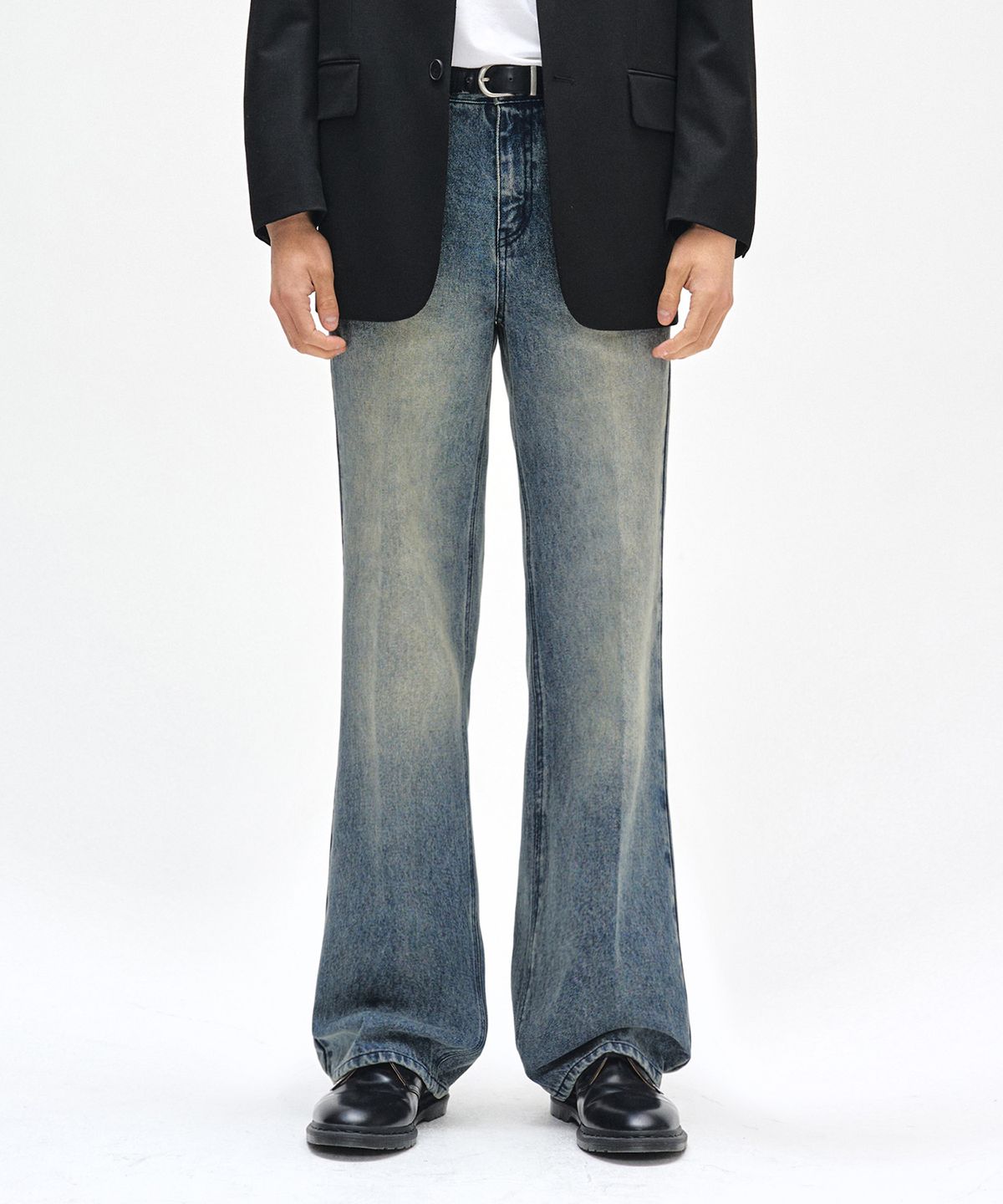 데케트(DECET) Dawn Semi Flared Jeans DCPT044STNGRBlue