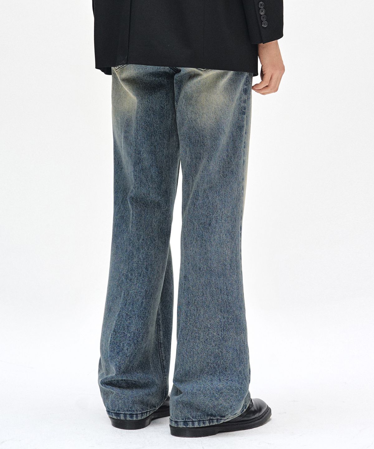 데케트(DECET) Dawn Semi Flared Jeans DCPT044STNGRBlue