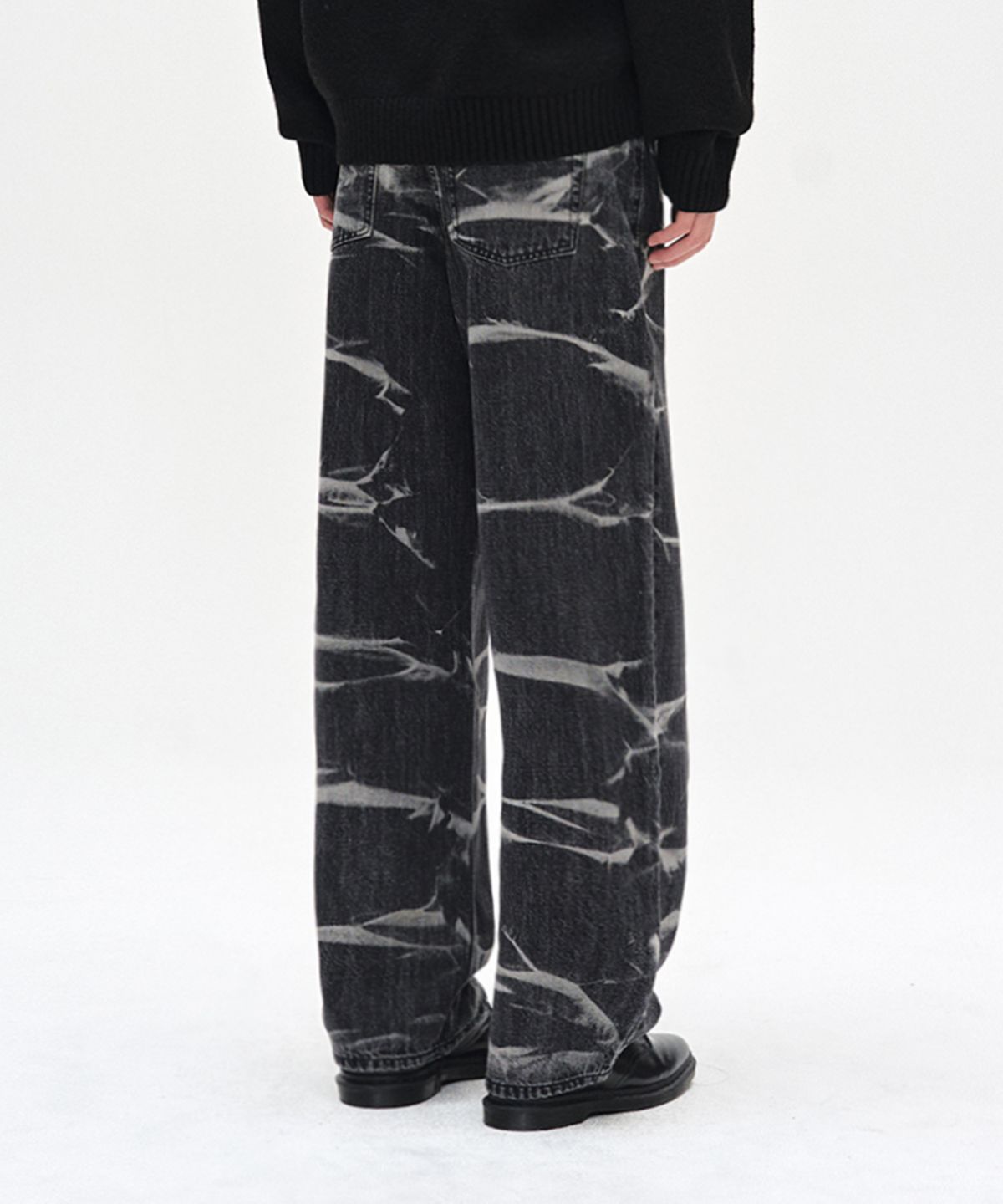 데케트(DECET) Vine Bleach Wide Jeans DCPT045Black