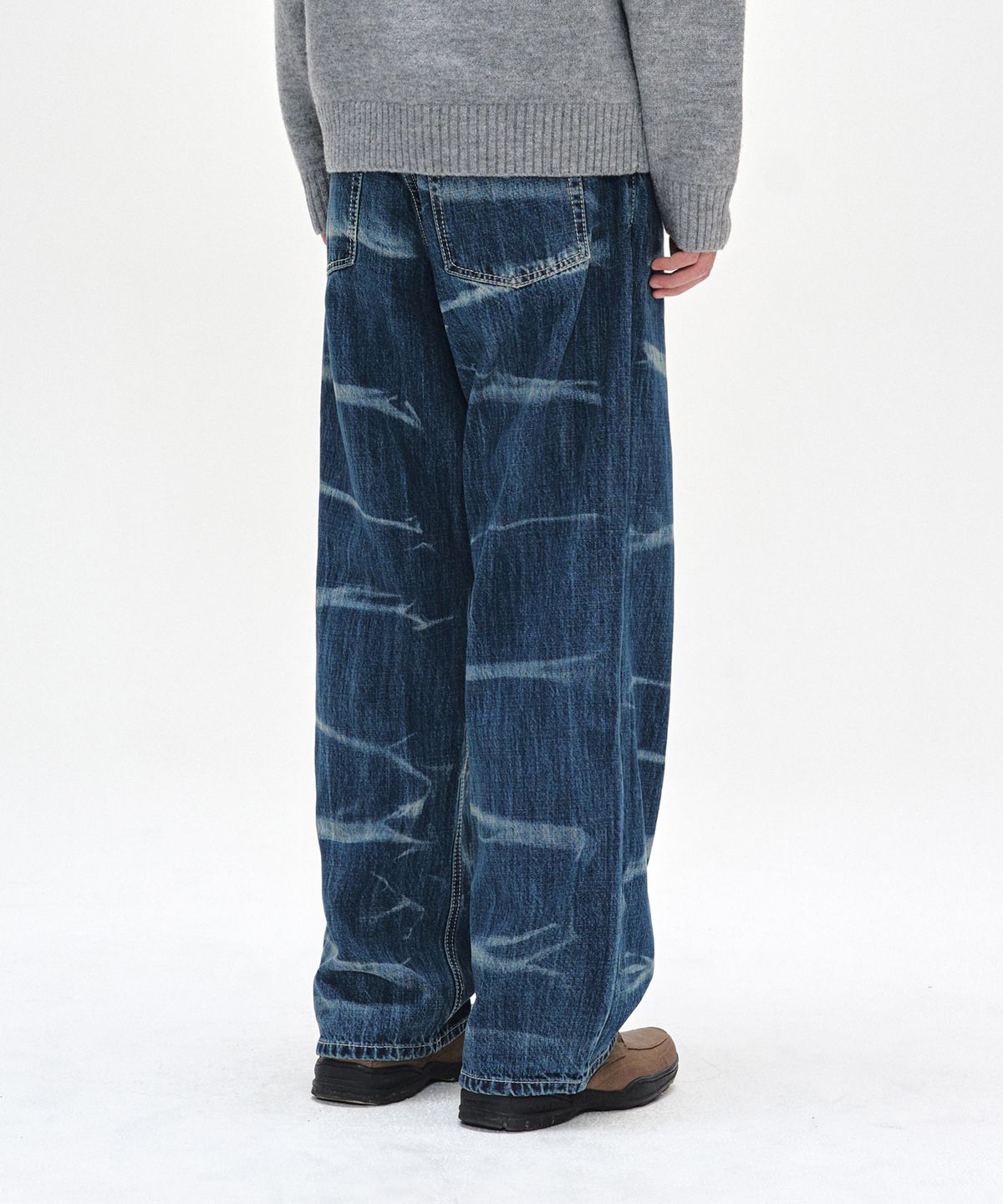 데케트(DECET) Vine Bleach Wide Jeans DCPT045Blue