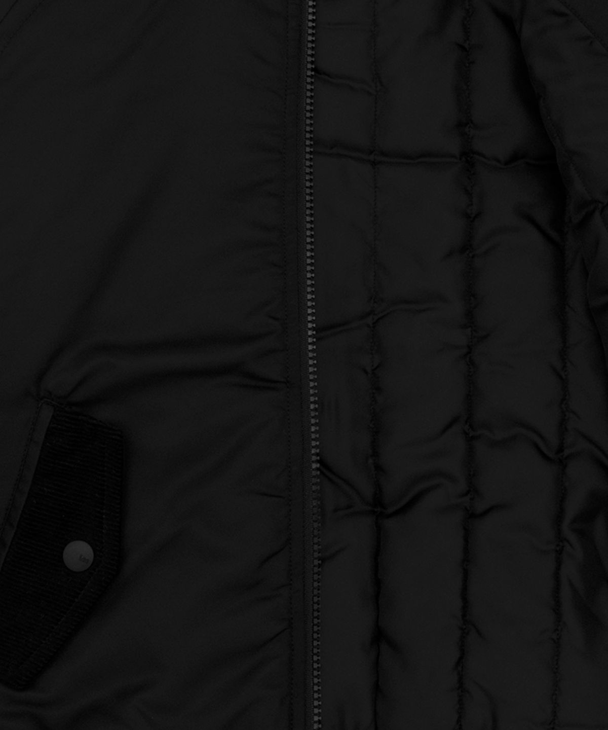 리 키즈(LEE KIDS) 톤온톤 루즈핏 봄버 패딩 점퍼 블랙 LK2403JU05BK
