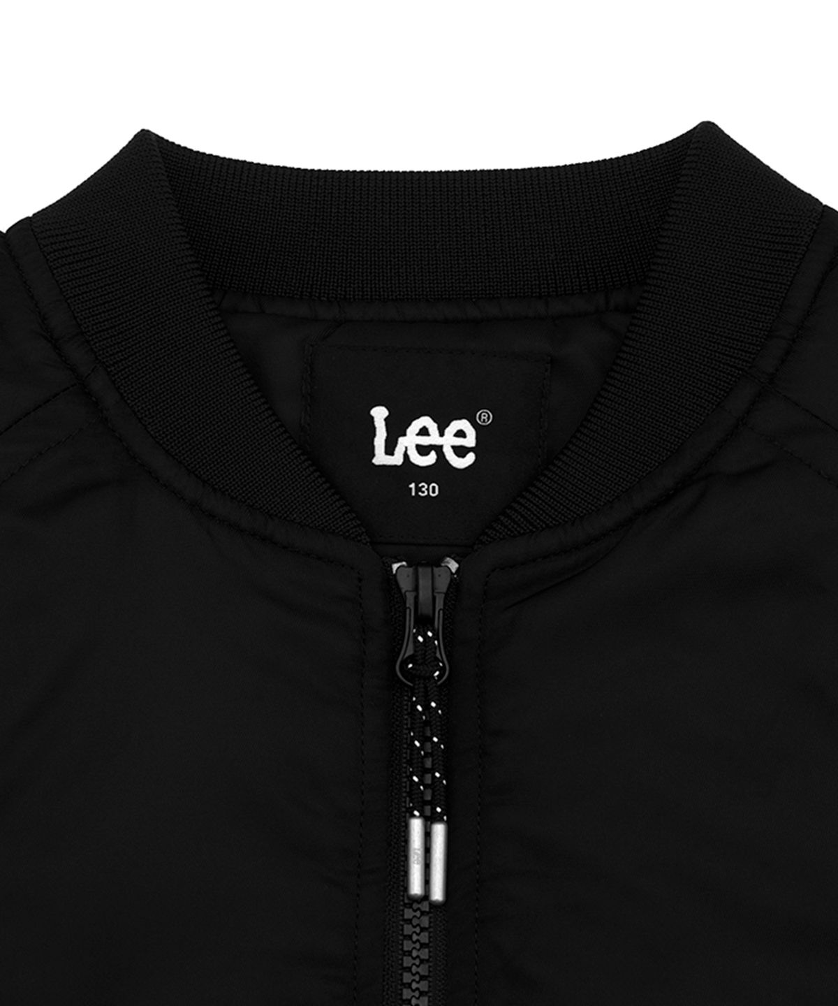 리 키즈(LEE KIDS) 톤온톤 루즈핏 봄버 패딩 점퍼 블랙 LK2403JU05BK