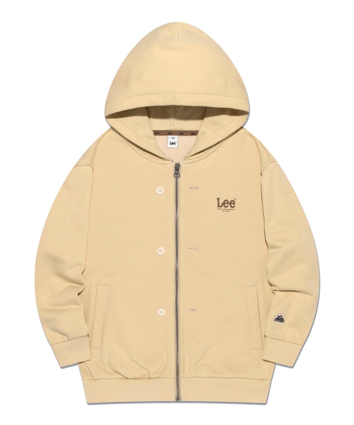 리 키즈(LEE KIDS) 트위치 로고 레귤러핏 후드 집업 옐로우 LK2403HZ01YE
