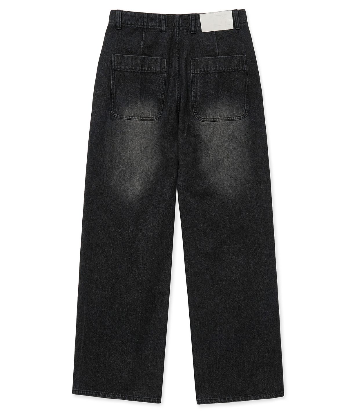 데케트(DECET) Double Knee Fatigue Wide Jeans DCPT052BlackA