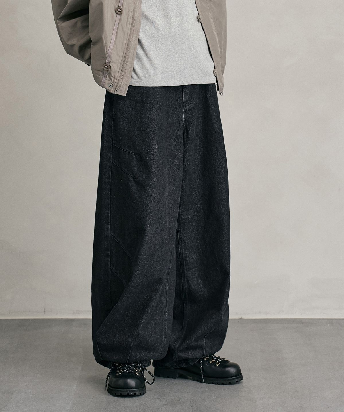 데케트(DECET) Balloon Wide Jeans DCPT055Black