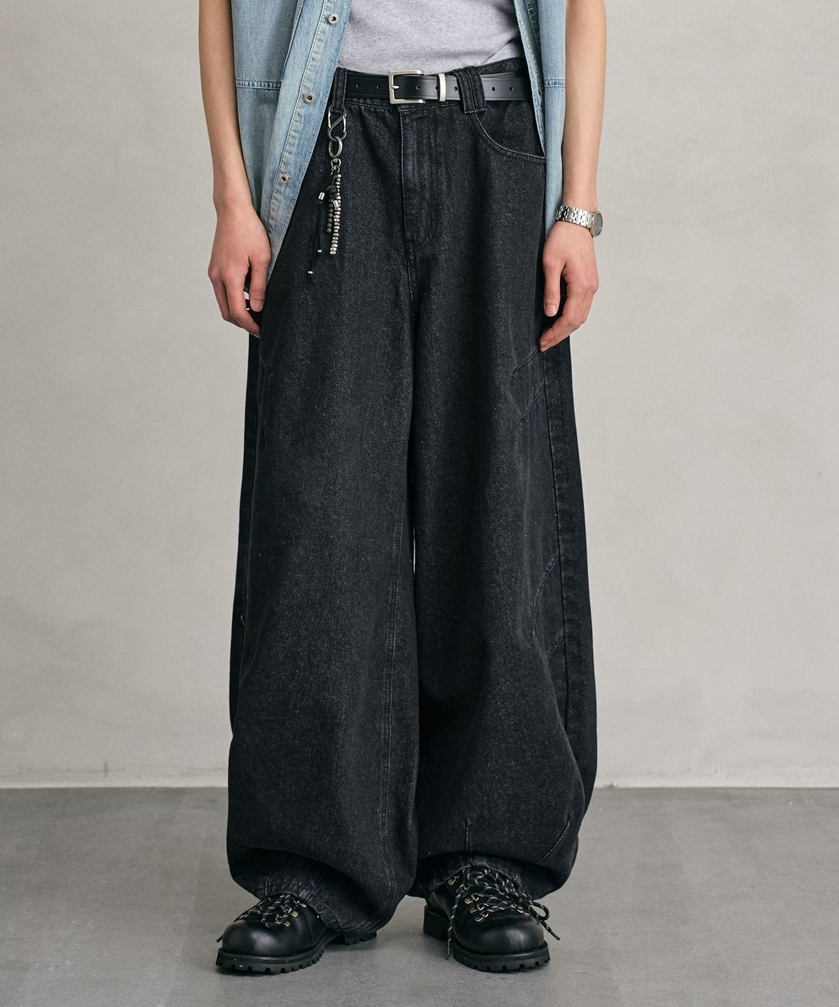 데케트(DECET) Balloon Wide Jeans DCPT055Black