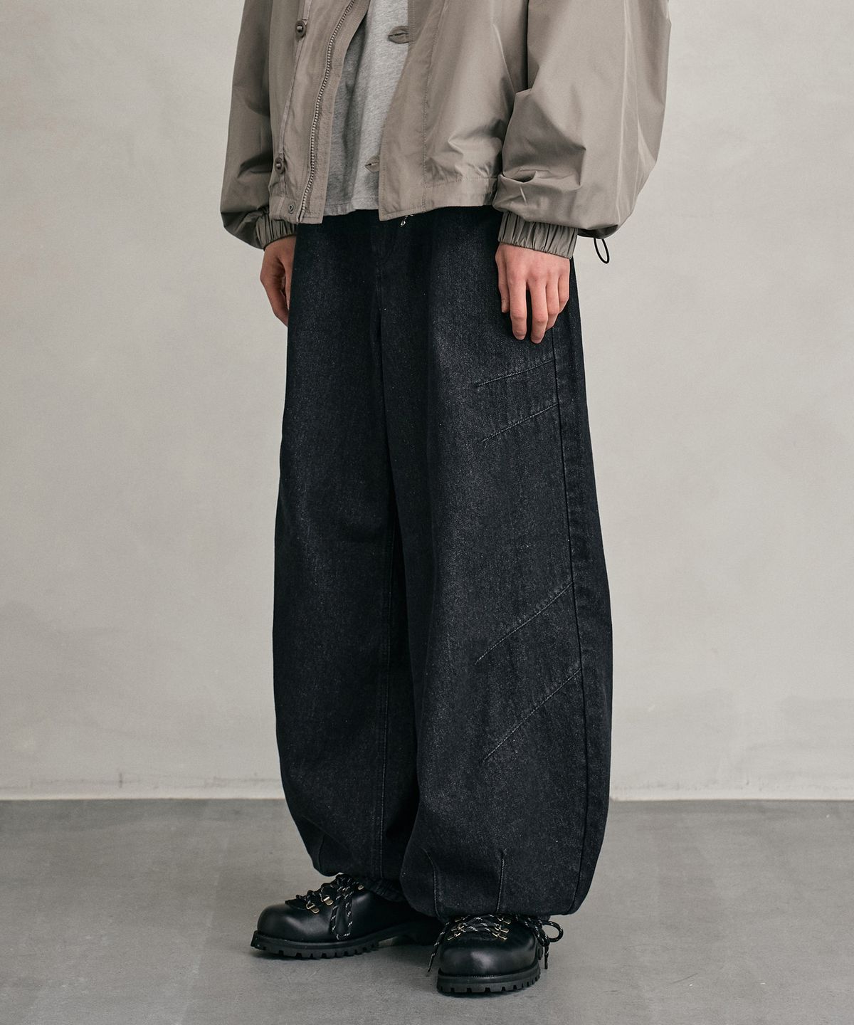 데케트(DECET) Balloon Wide Jeans DCPT055Black