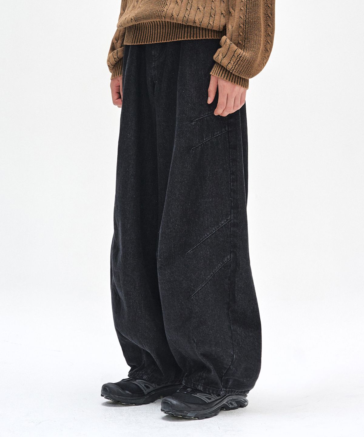 데케트(DECET) Balloon Wide Jeans DCPT055Black