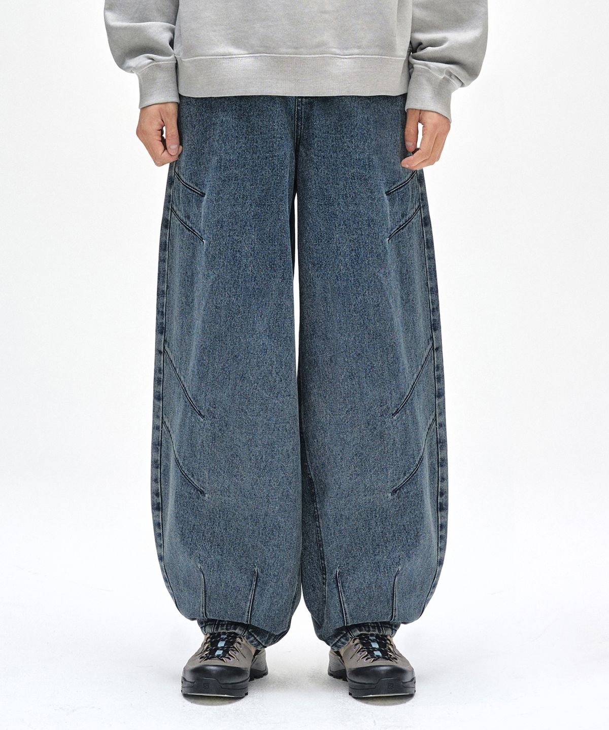 데케트(DECET) Balloon Wide Jeans DCPT055STNGRBlue