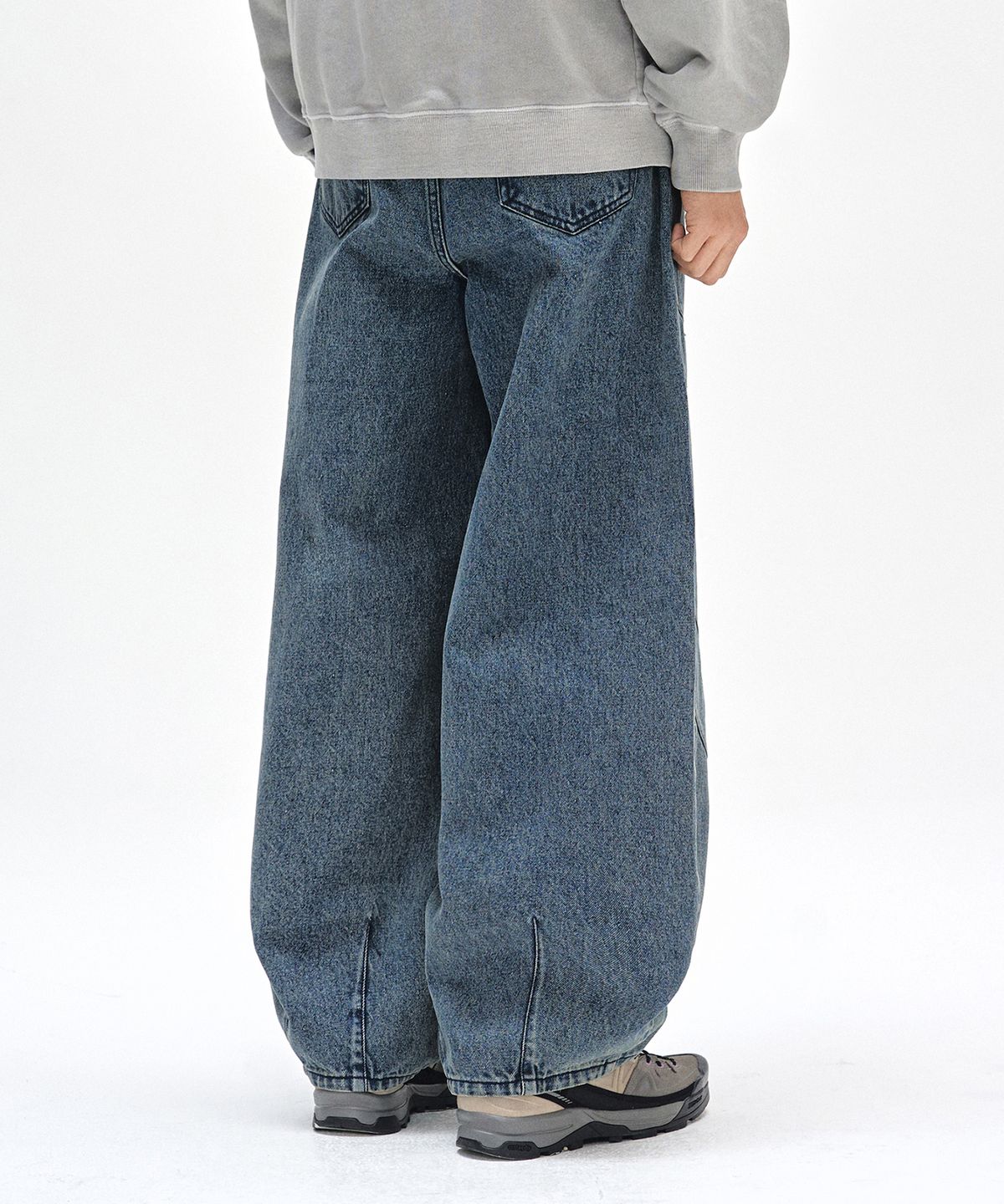 데케트(DECET) Balloon Wide Jeans DCPT055STNGRBlue