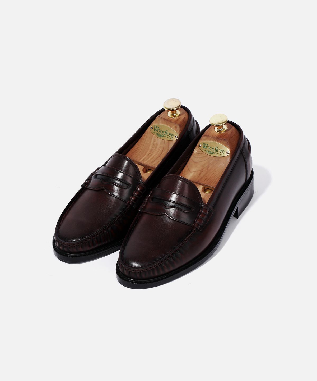 커스텀무드(CUSTOMMOOD) 레어 소가죽 페니로퍼(wine brown)