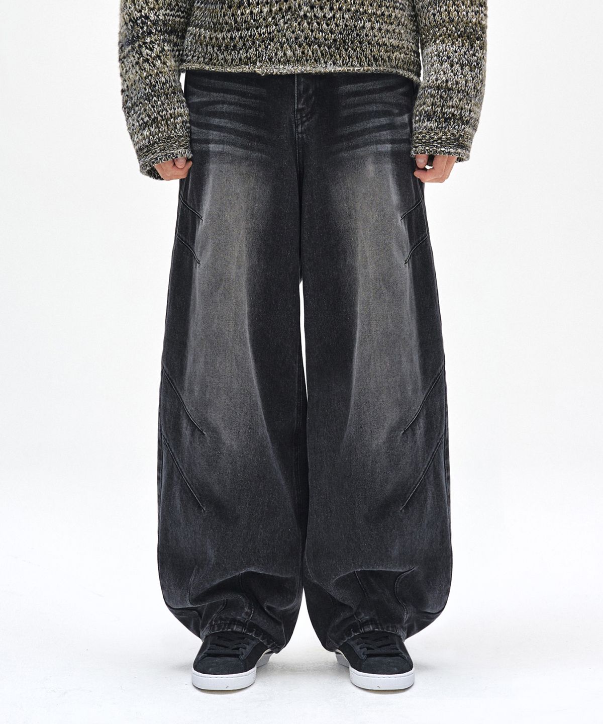 데케트(DECET) Balloon Wide Jeans DCPT055YLBlackB