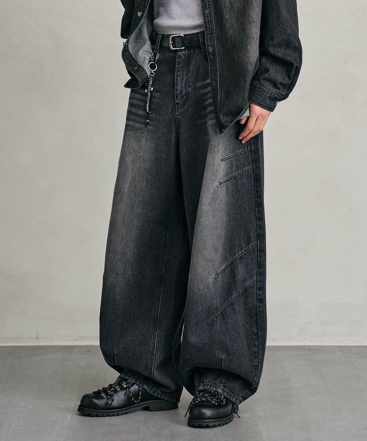 데케트(DECET) Balloon Wide Jeans DCPT055YLBlackB
