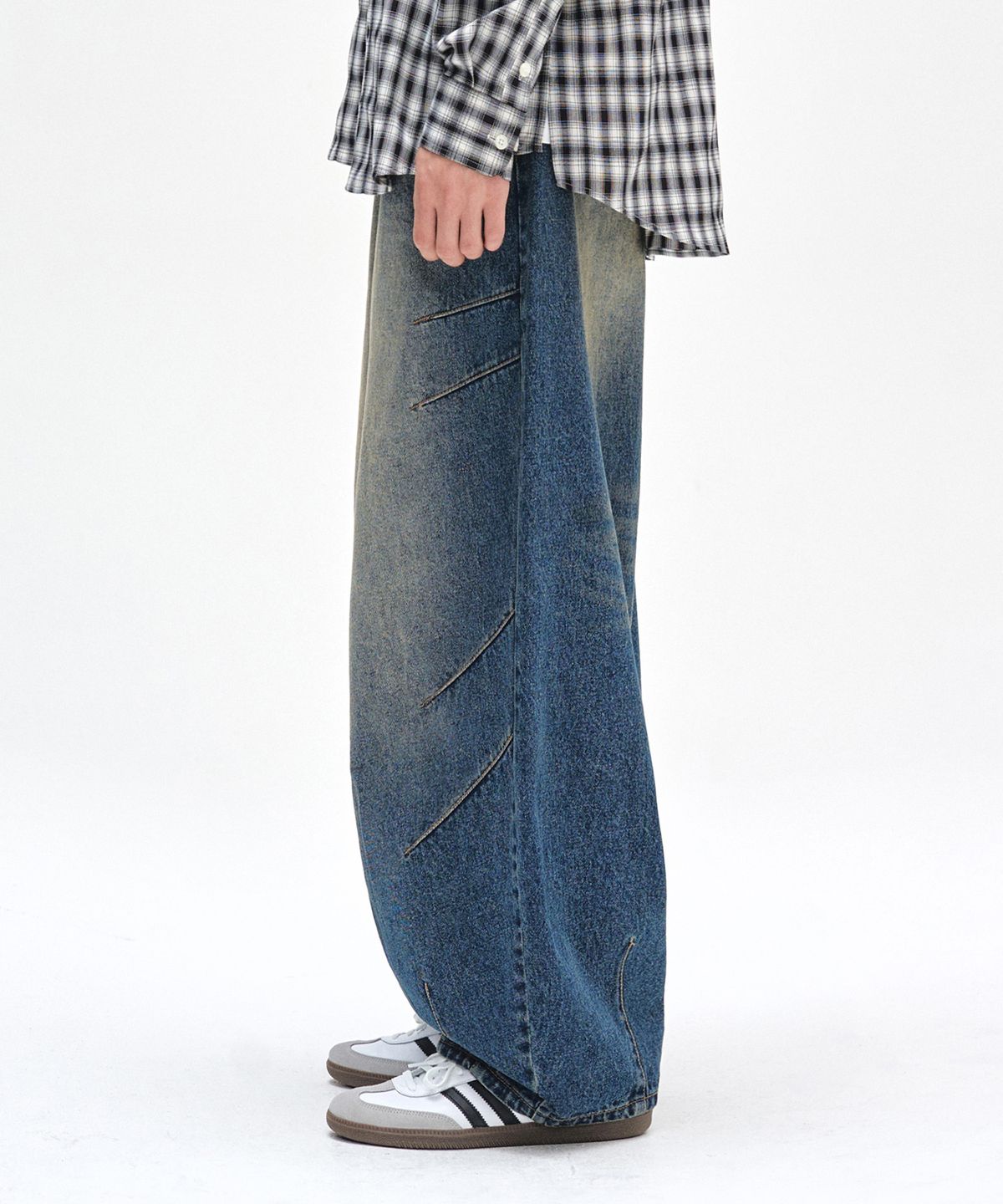 데케트(DECET) Balloon Wide Jeans DCPT055YLBlueB