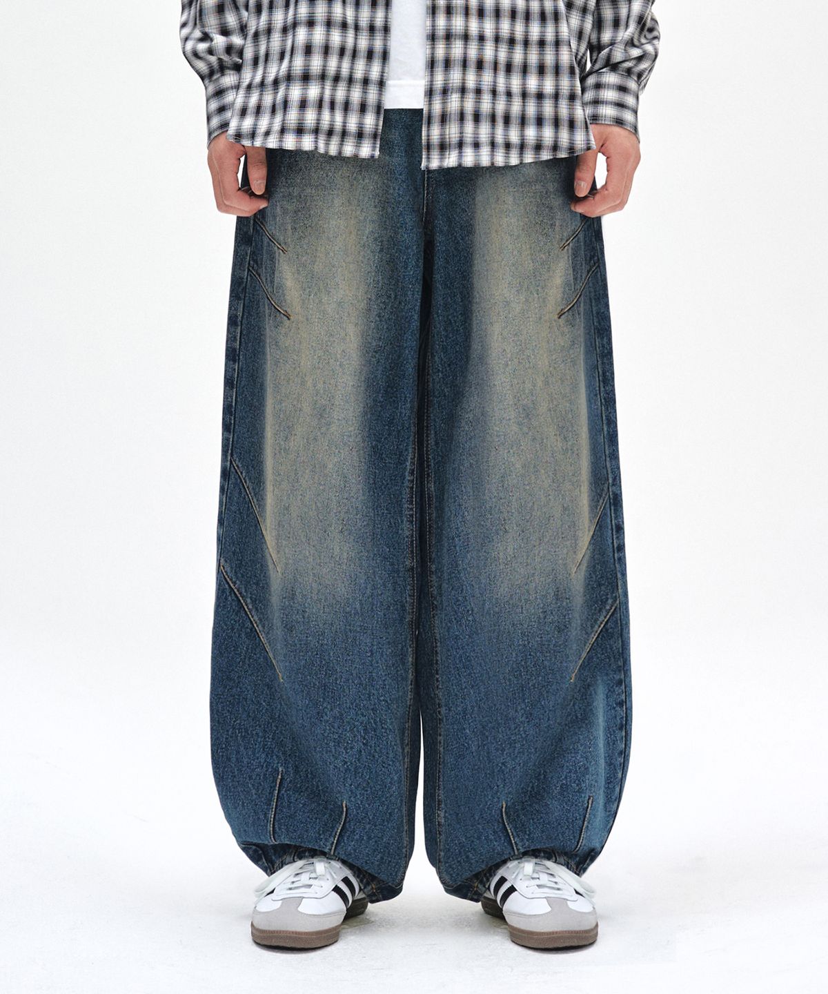 데케트(DECET) Balloon Wide Jeans DCPT055YLBlueB