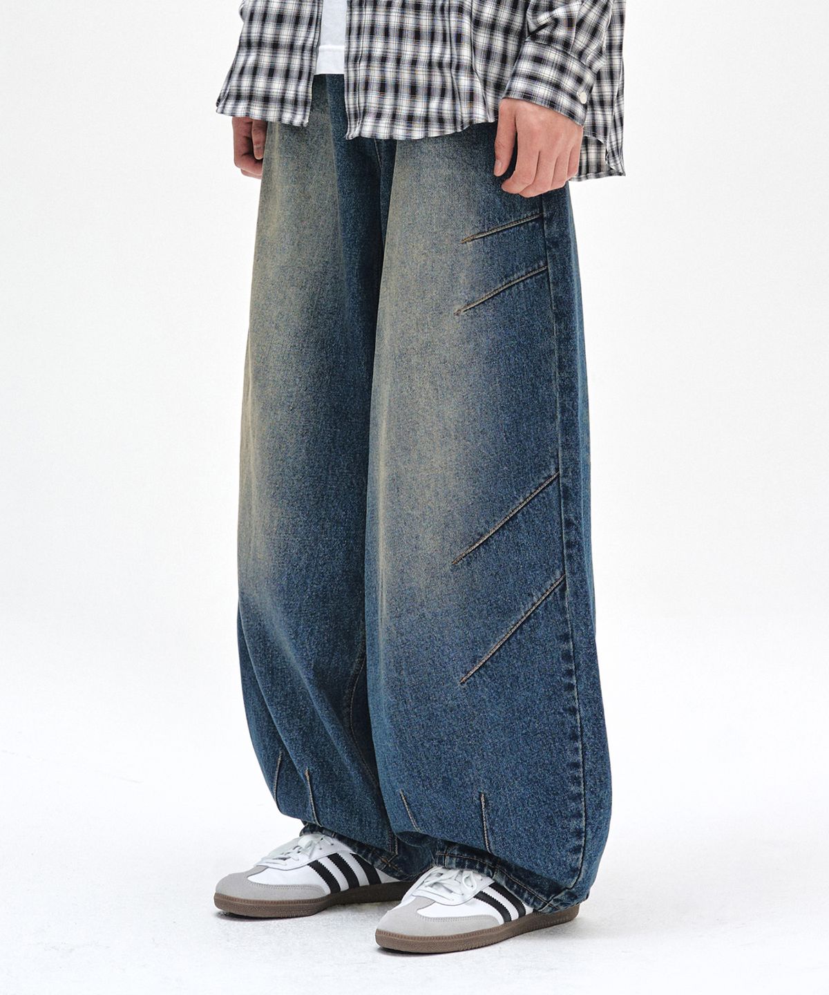 데케트(DECET) Balloon Wide Jeans DCPT055YLBlueB