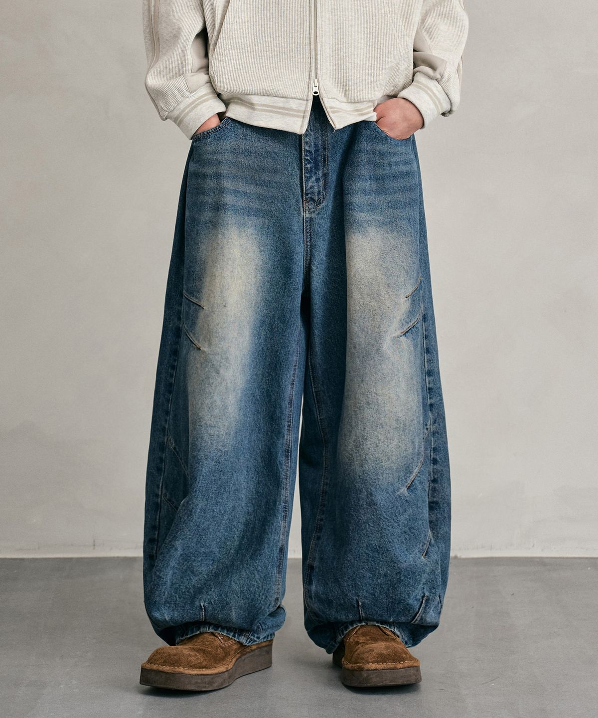 데케트(DECET) Balloon Wide Jeans DCPT055YLBlueB