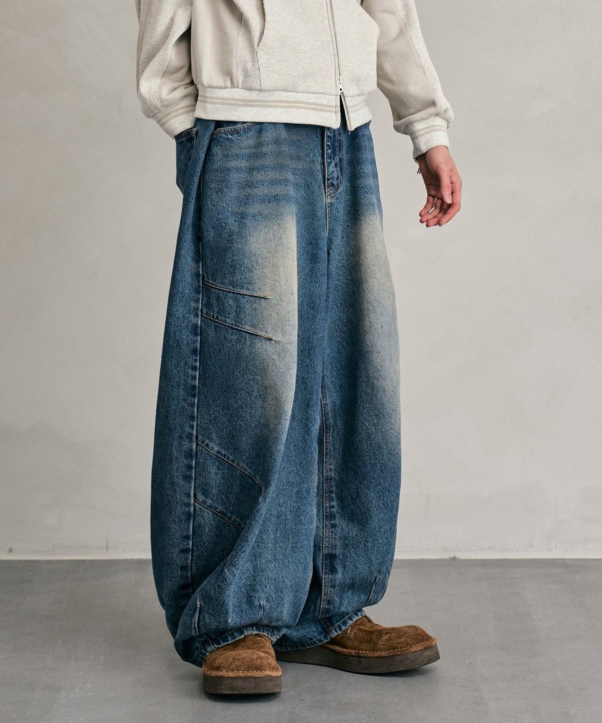 데케트(DECET) Balloon Wide Jeans DCPT055YLBlueB