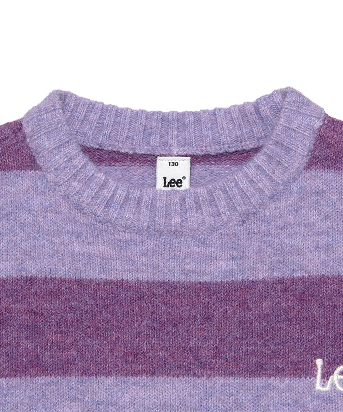 리 키즈(LEE KIDS) 스트라이프 릴렉스핏 풀오버 퍼플 LK2403KT02PU