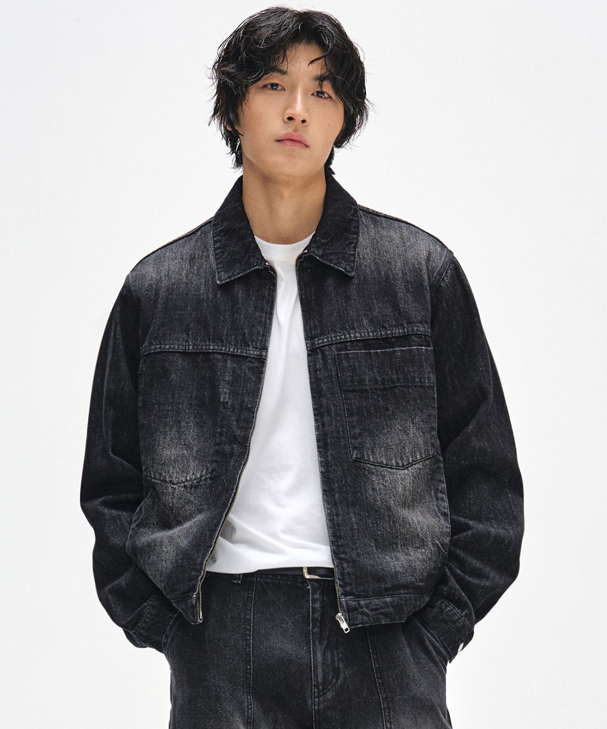데케트(DECET) Denim Zip Jacket DCJK002BlackA
