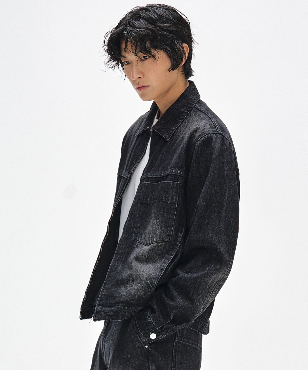 데케트(DECET) Denim Zip Jacket DCJK002BlackA