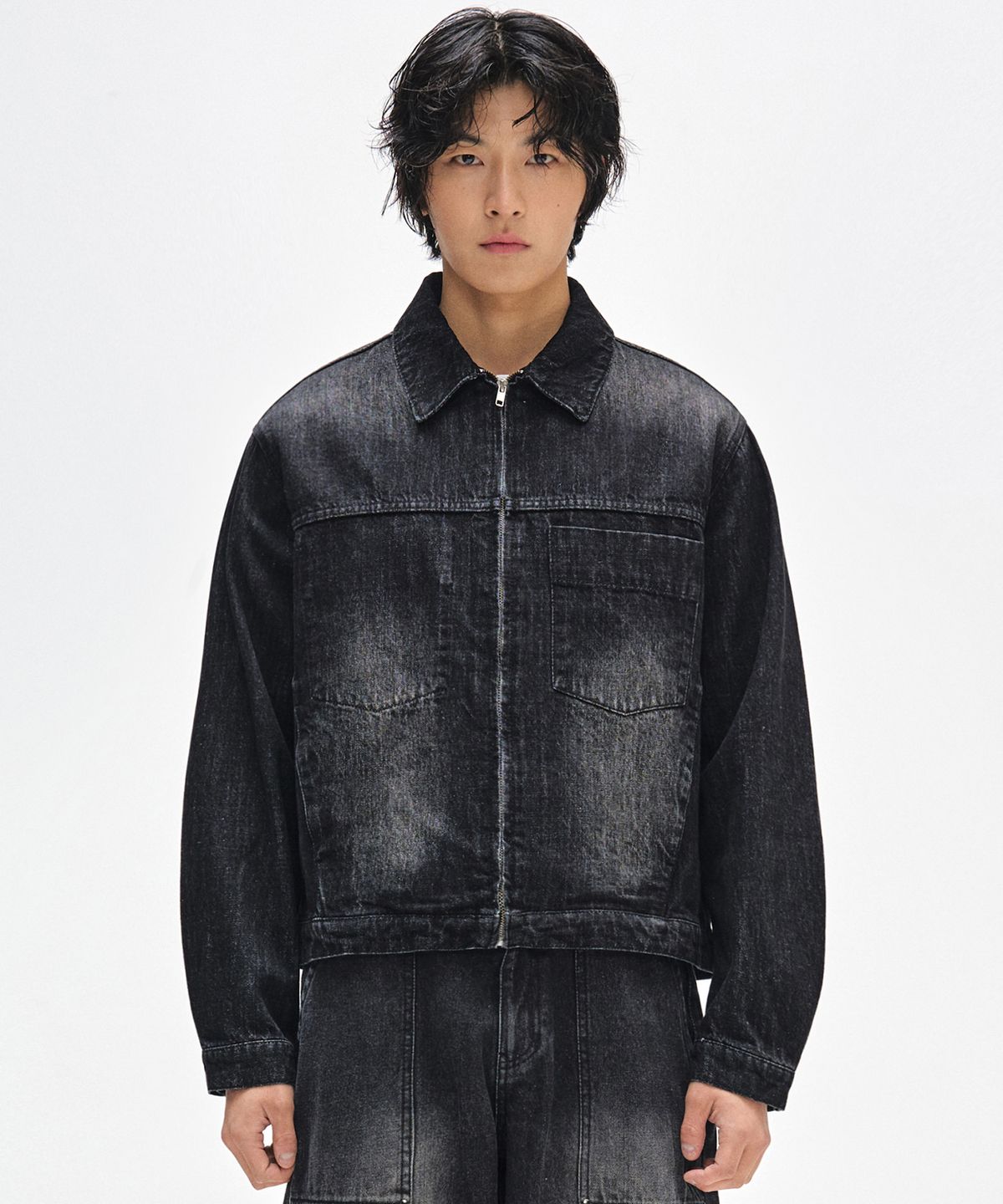 데케트(DECET) Denim Zip Jacket DCJK002BlackA