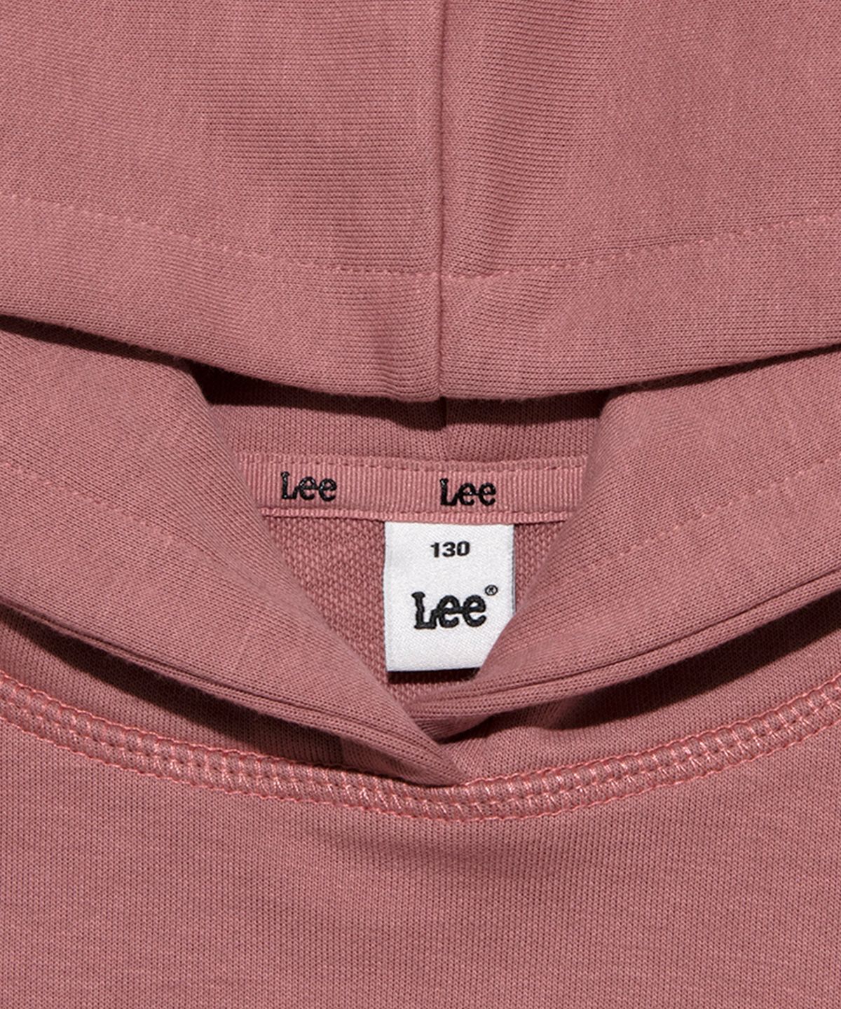 리 키즈(LEE KIDS) 배색 숏 후드 레귤러핏 스웨트셔츠 핑크 LK2403HD70PI
