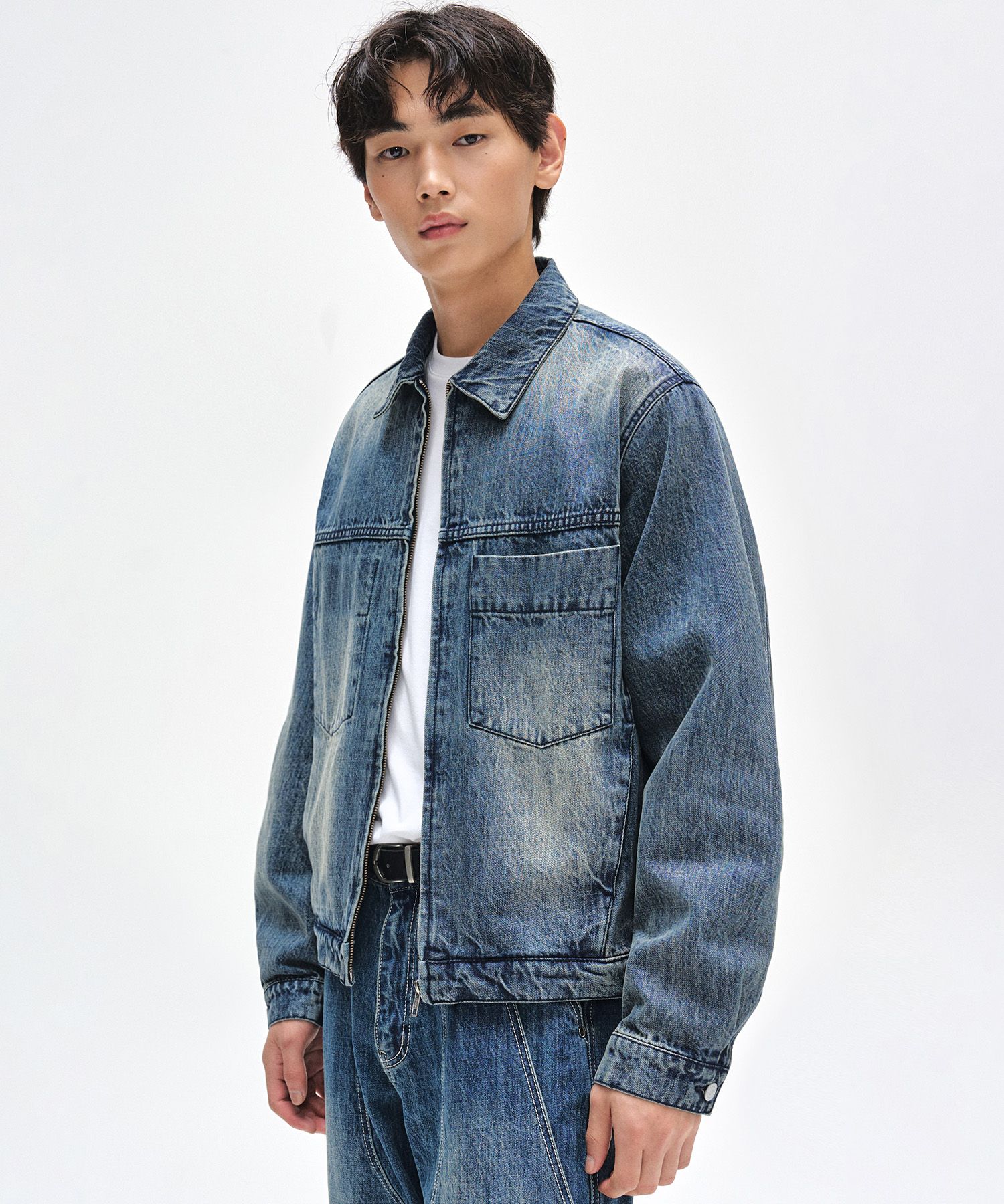MUSINSA | DECET Denim Zip Jacket DCJK002BlueA