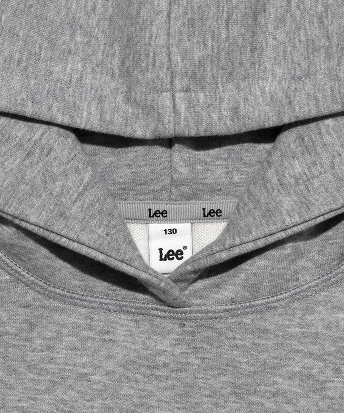 리 키즈(LEE KIDS) 배색 숏 후드 레귤러핏 스웨트셔츠 멜란지그레이 LK2403HD70MG