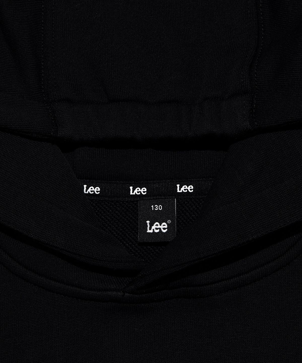 리 키즈(LEE KIDS) 오버롤 아트웍 후드 루즈핏 스웨트셔츠 블랙 LK2403HD40BK