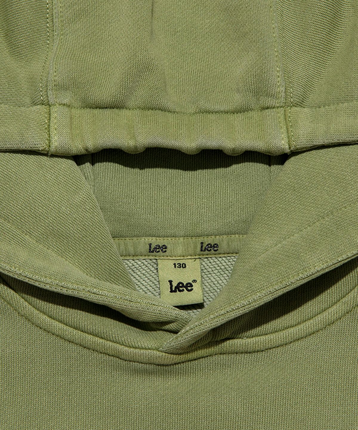 리 키즈(LEE KIDS) 피그먼트 루즈핏 후드 티셔츠 그린 LK2403HD02GN
