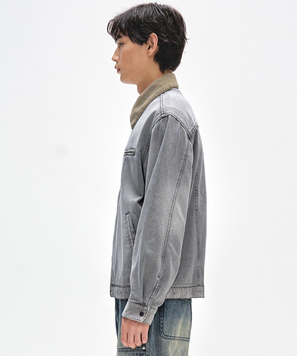 데케트(DECET) Denim Work Jacket DCJK003LGrayA