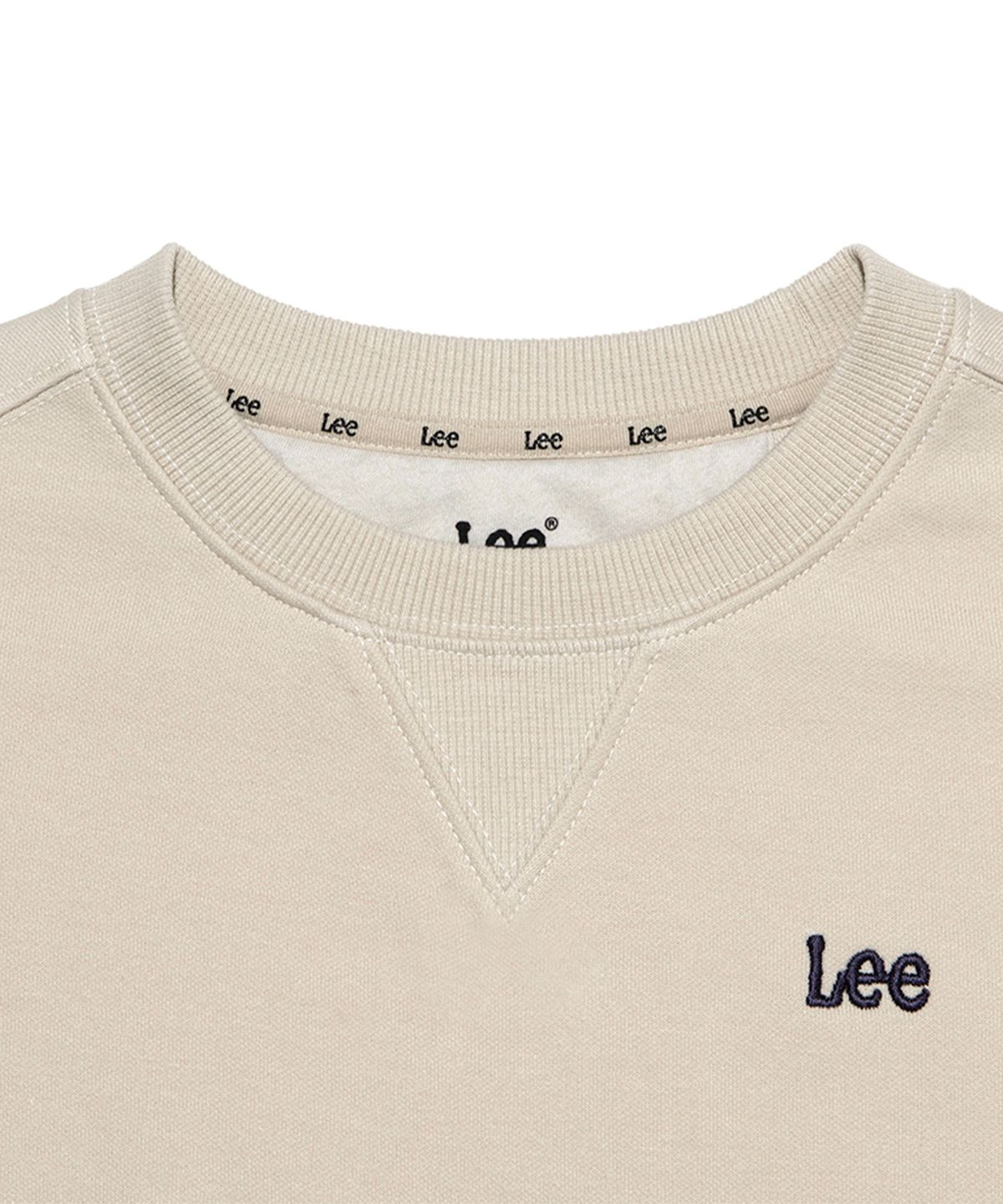 리 키즈(LEE KIDS) 크롭 레귤러핏 스웨트셔츠 아이보리 LK2403CR72IV