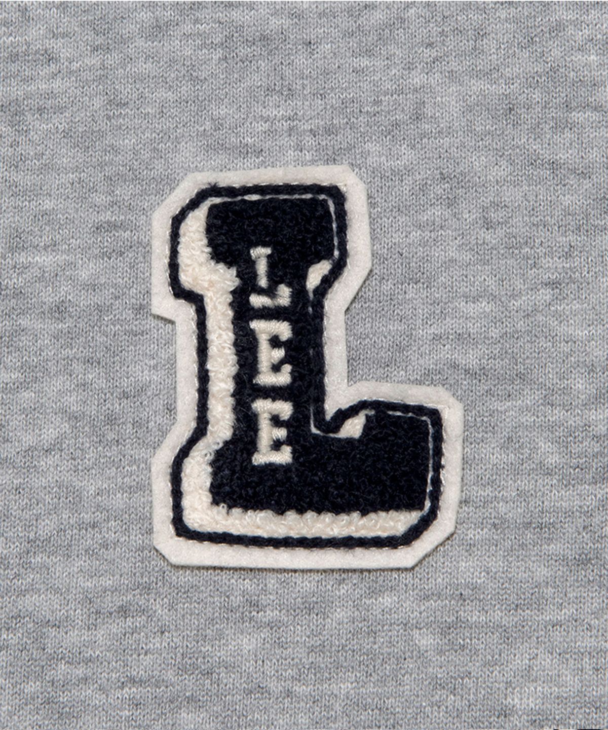 리 키즈(LEE KIDS) L 로고 와펜 루즈핏 스웨트셔츠 멜란지그레이 LK2403CR02MG