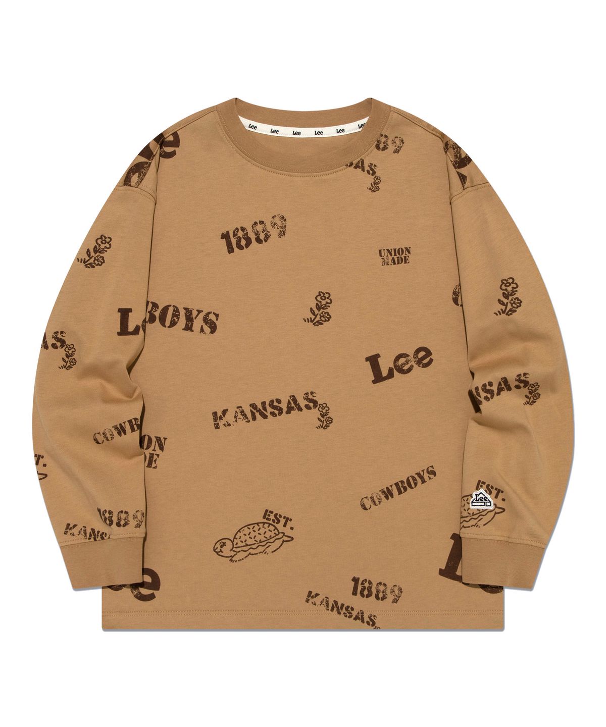 리 키즈(LEE KIDS) 스케터 울오버 싱글 루즈핏 티셔츠 베이지 LK2403LT41BE
