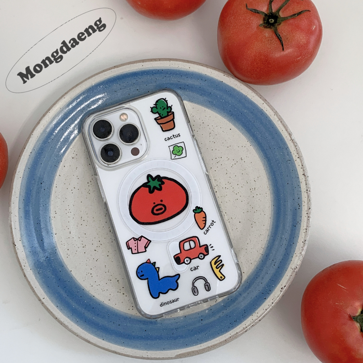 몽댕(MONGDAENG) 키치드로잉 토매튜 맥세이프 아이폰케이스