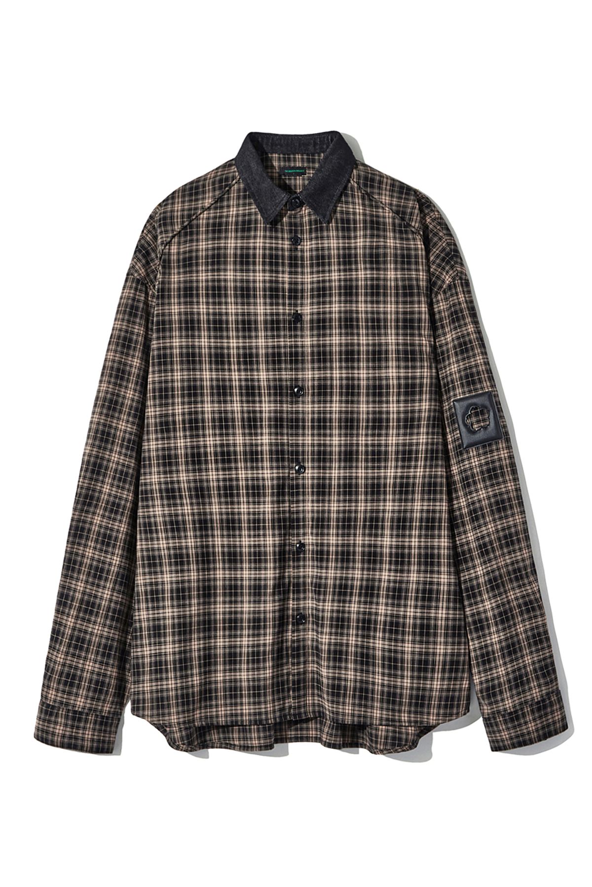 더 아이덴티티 프로젝트(THE IDENTITY PROJECT) Mixed overfit checkered shirt [tarmac]