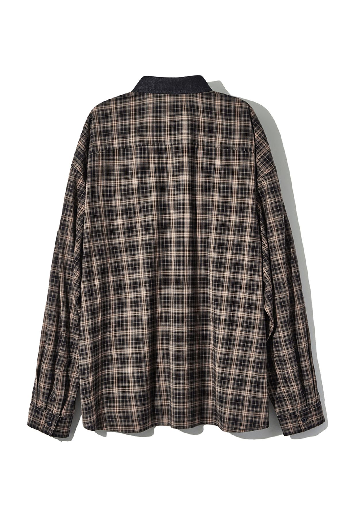 더 아이덴티티 프로젝트(THE IDENTITY PROJECT) Mixed overfit checkered shirt [tarmac]