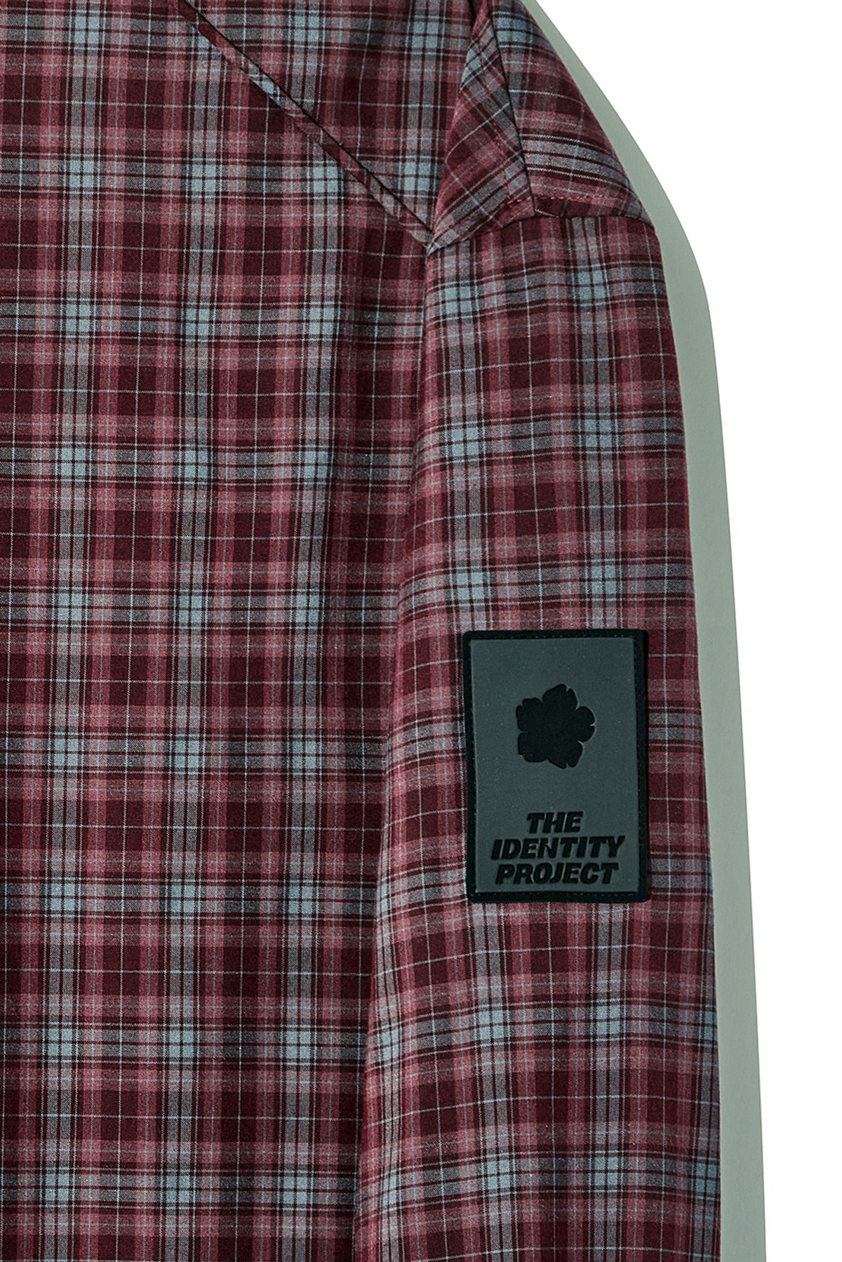 더 아이덴티티 프로젝트(THE IDENTITY PROJECT) Mixed overfit checkered shirt [wine]